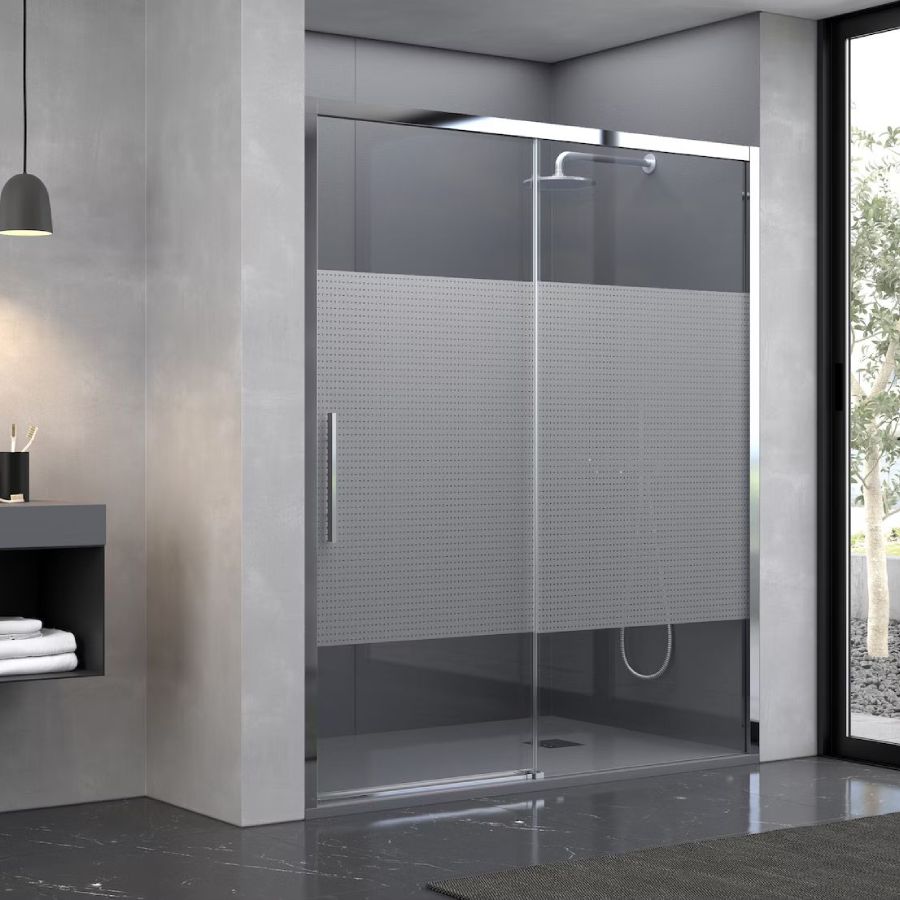 Mampara de ducha con motivo central